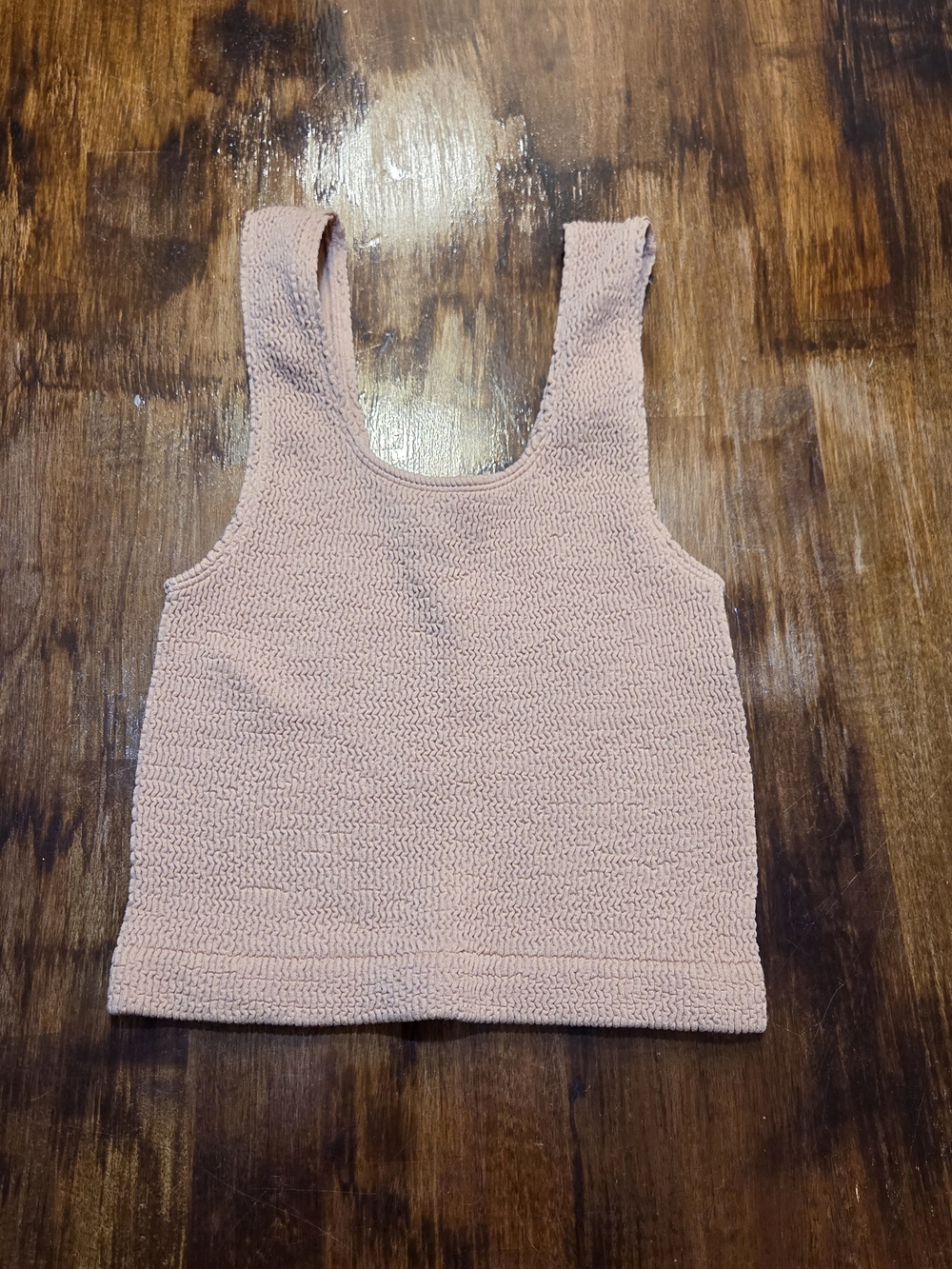 Free People For the Movement Free Throw Crop Tank XS Tan Stretchy Workout
